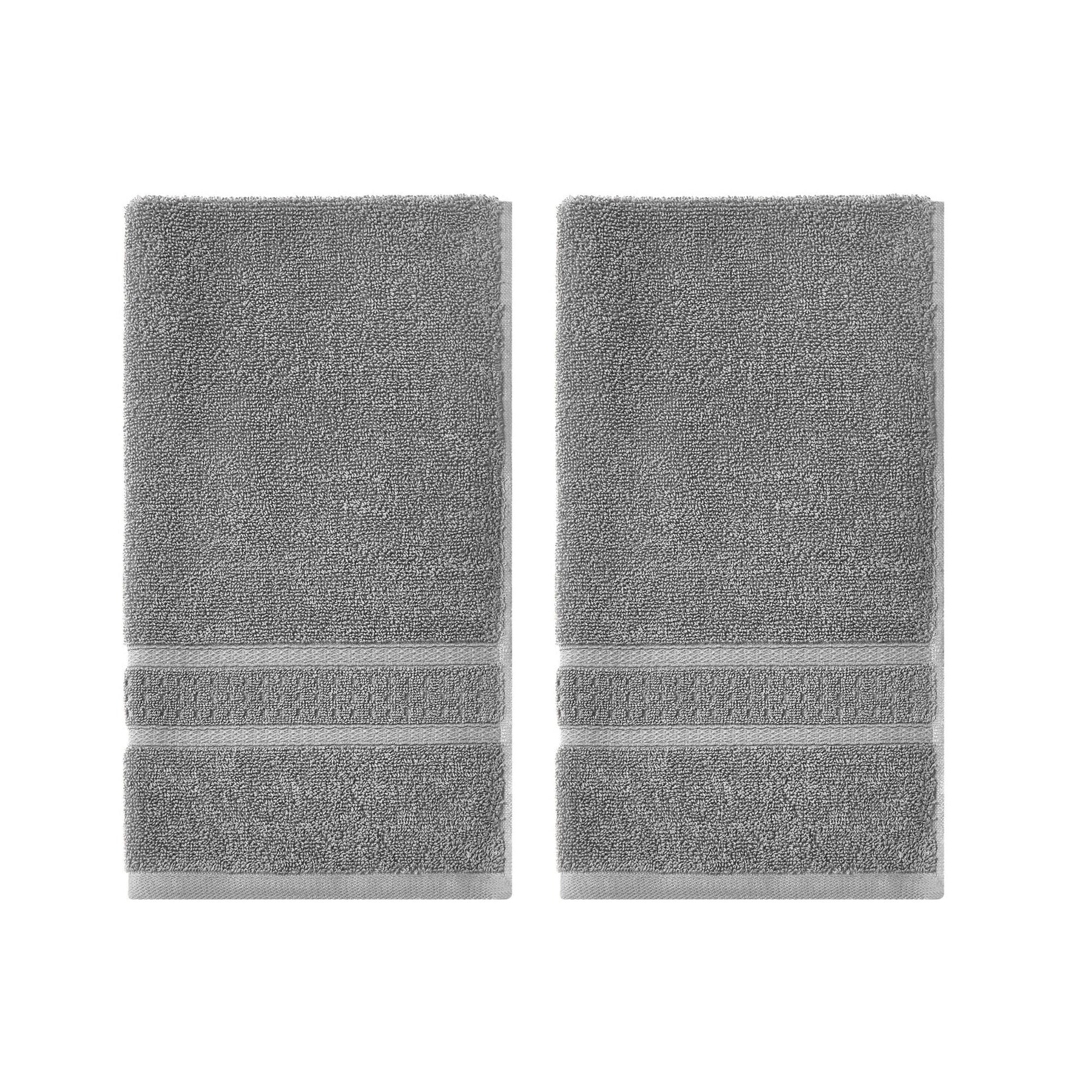 Nautica Oceane Grey 2-Piece Antibacterial Hand Towel Set Mist Heather