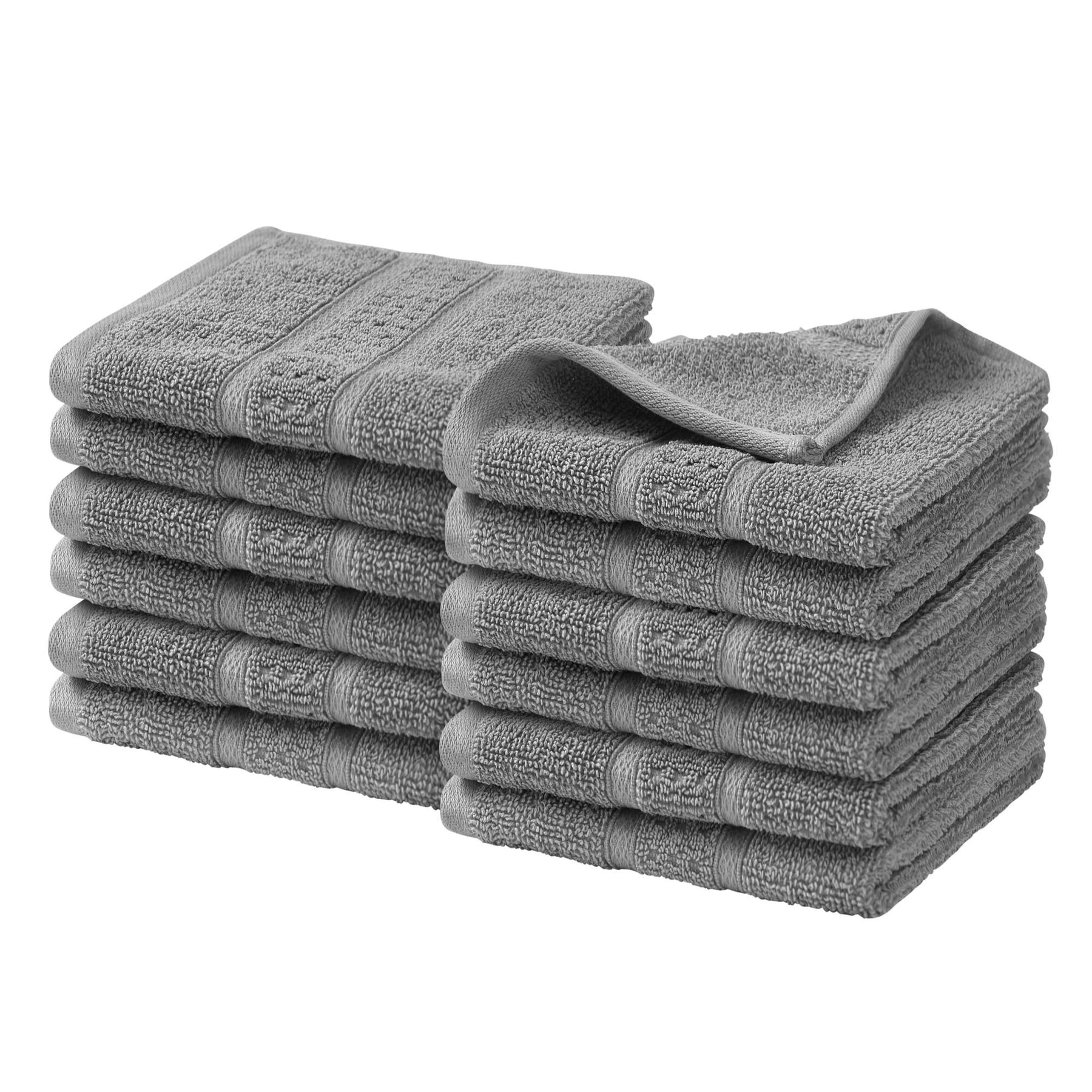 Nautica Oceane Grey 12-Piece Antibacterial Wash Towel Set Mist Heather