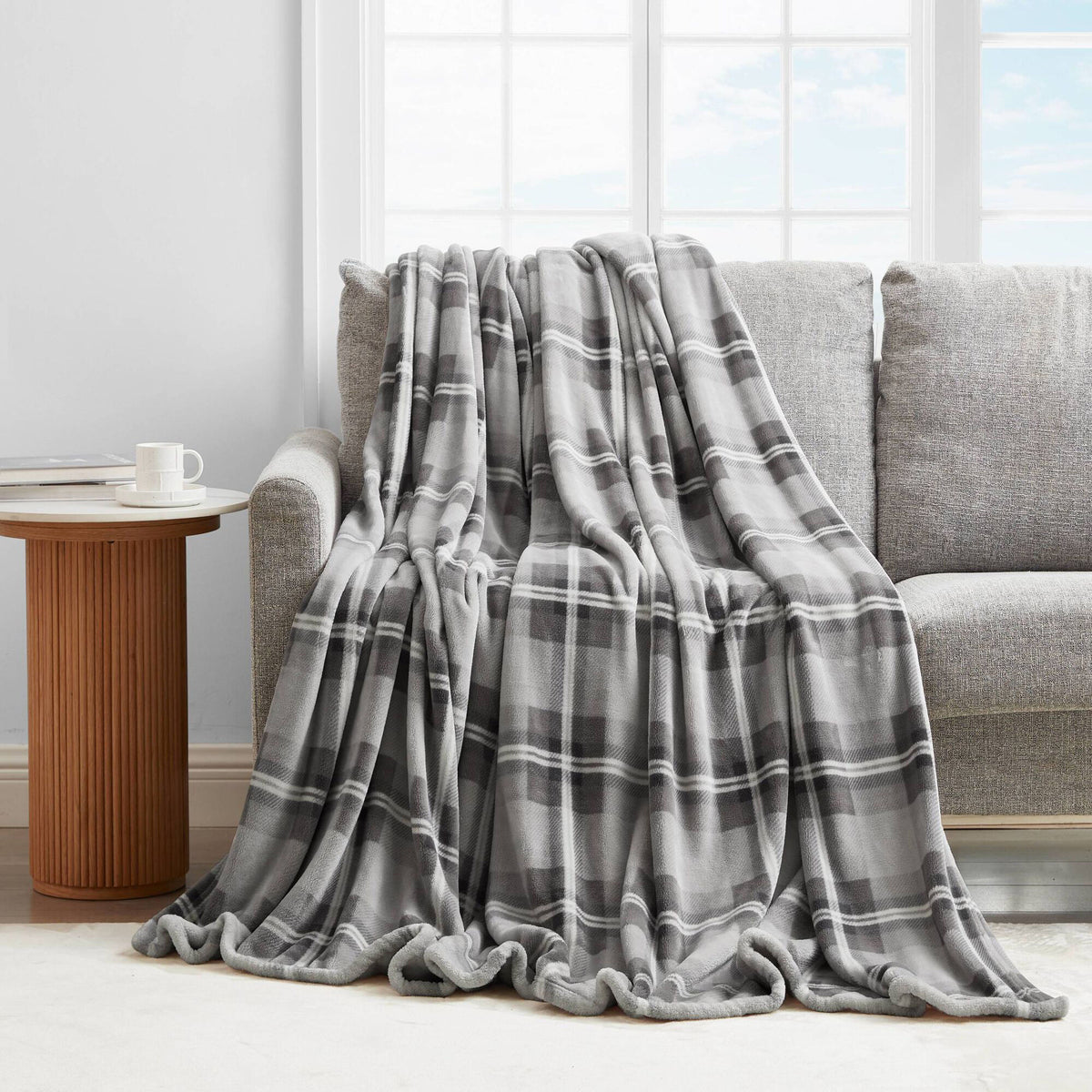 Nautica Lewes Ultra Soft Plush Full/queen Blanket Heather