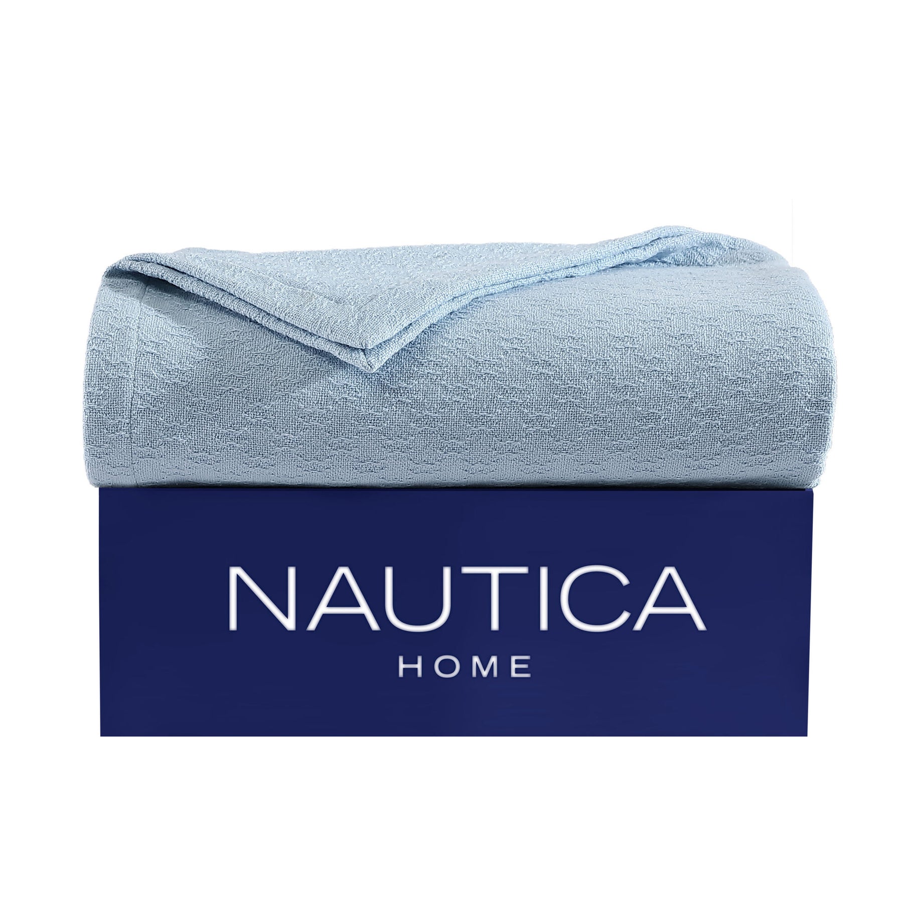 Nautica Ripple Cove Blue Full/queen Blanket Sea Mist