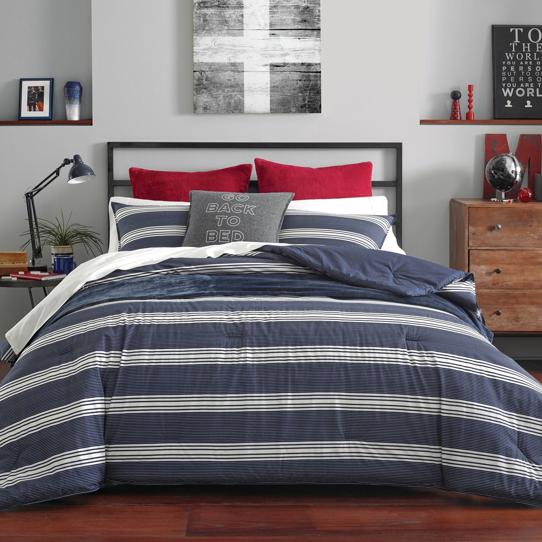 Nautica Craver Full/queen Duvet Cover Set In  Navy Navy