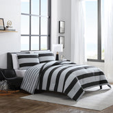 Nautica Lawndale King Reversible Duvet Cover Set Heather