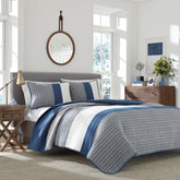 Nautica Swale  Twin Quilt Navy Navy