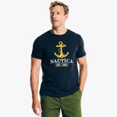 Nautica Men's Anchor 1983 Graphic T-Shirt Navy