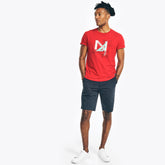 Nautica Men's Sustainably Crafted Yacht Logo Graphic T-Shirt Nautica Red