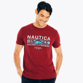 Nautica Men's Sustainably Crafted Sailing Division Graphic T-Shirt Melonberry