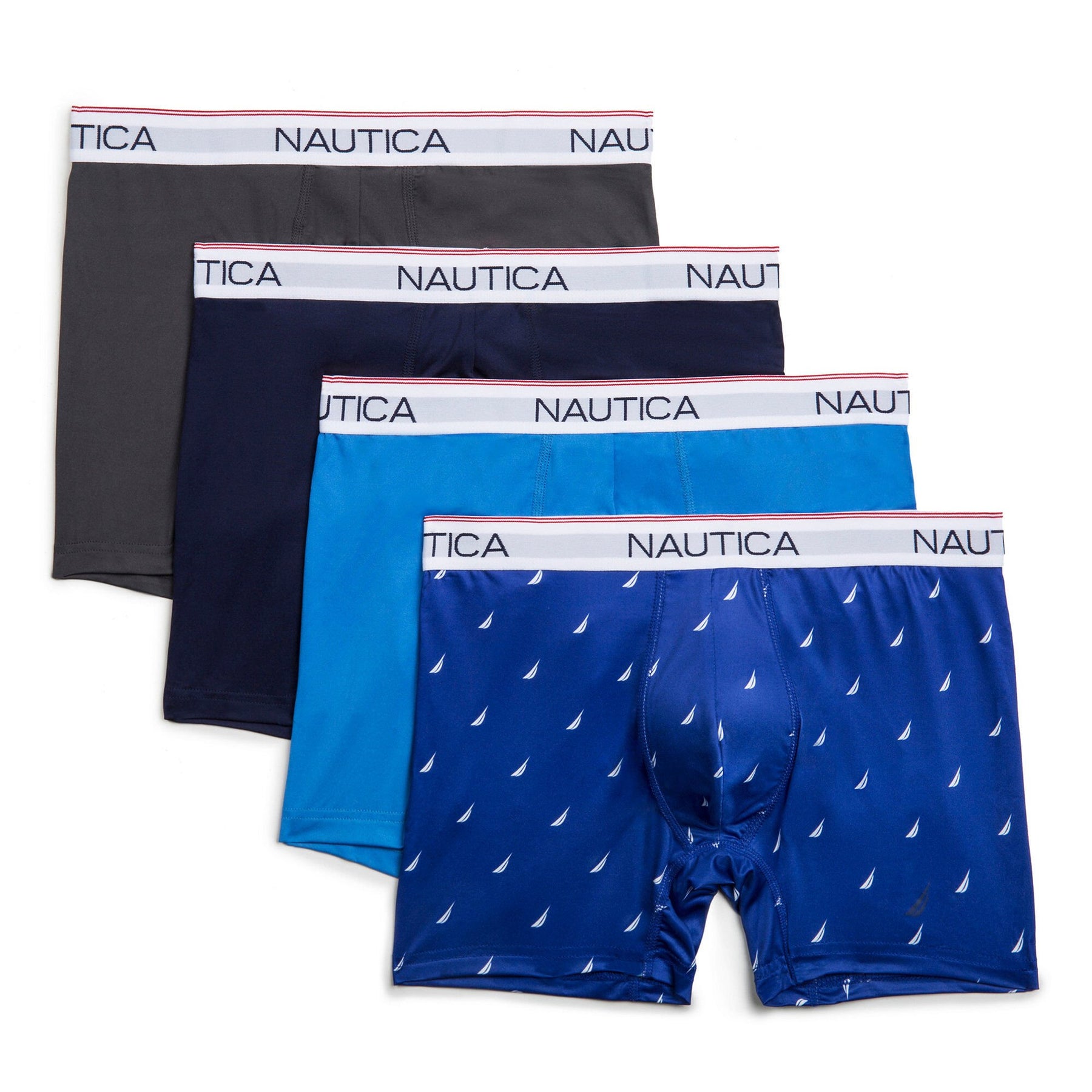 Nautica Men's Stretch Performance Boxer Briefs Black Shadow Wash