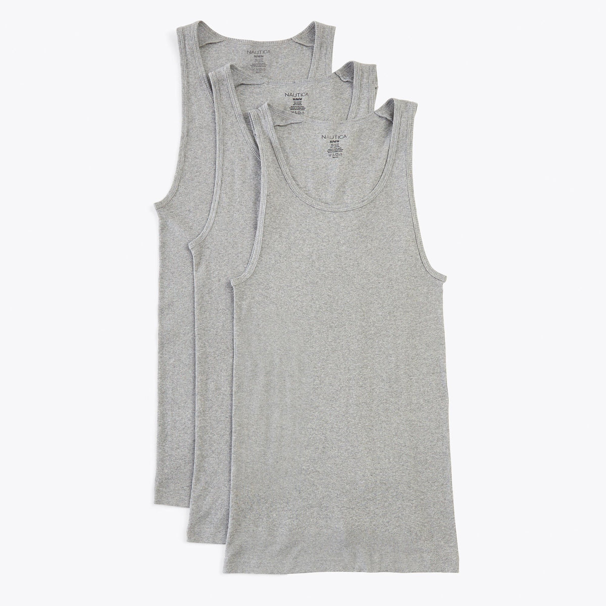 Nautica Men's Ribbed Tanks Light Brown