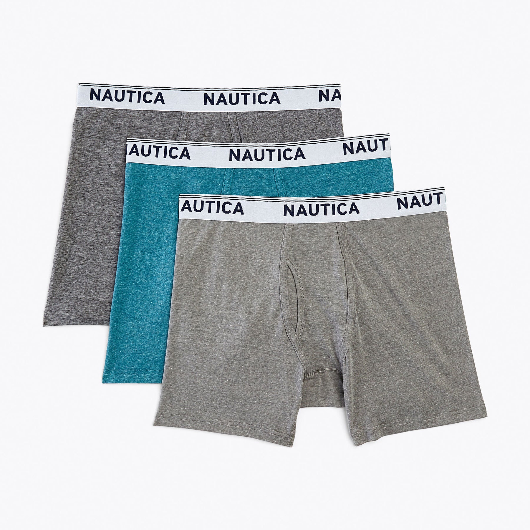 Nautica Men's Stretch Performance Boxer Briefs Atlantic Lite