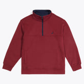 Nautica Men's Big & Tall Quarter-Zip Fleece Sweatshirt Zinfandel