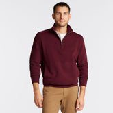 Nautica Men's Big & Tall Quarter Zip Fleece Pullover Royal Burgundy