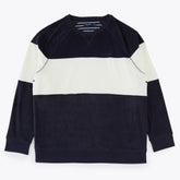 Nautica Men's Big & Tall Sustainably Crafted Colorblock Crewneck Sweatshirt Stellar Blue Heather