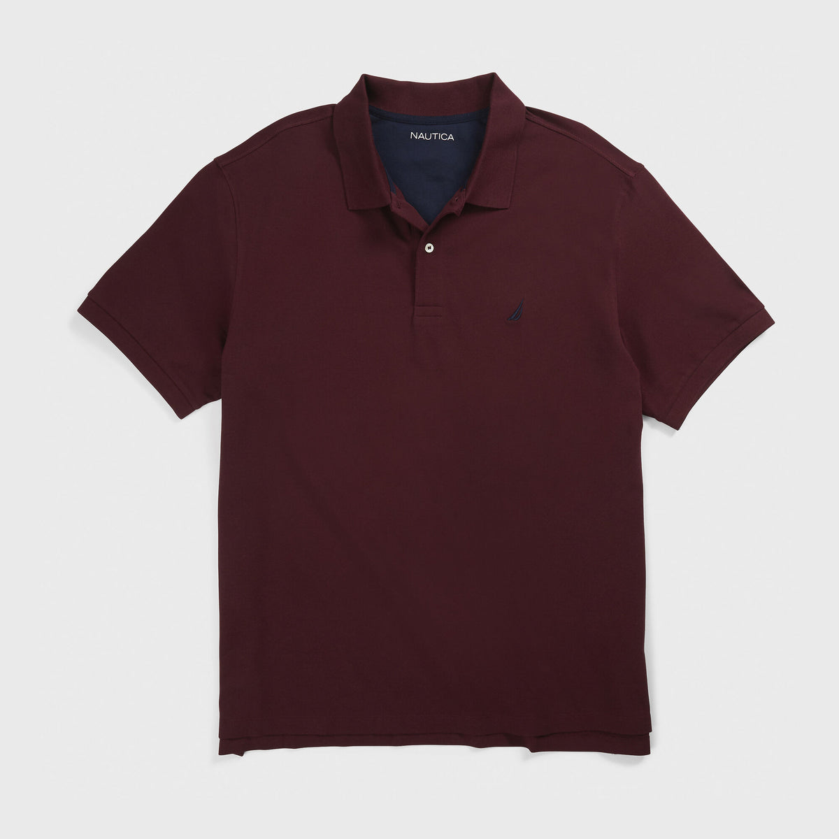 Nautica Men's Big & Tall Classic Fit Deck Polo Royal Burgundy