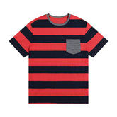 Nautica Men's Big & Tall Striped Crewneck T-Shirt Melonberry