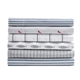 Nautica Plaid Grey Twin Sheet Set Heather