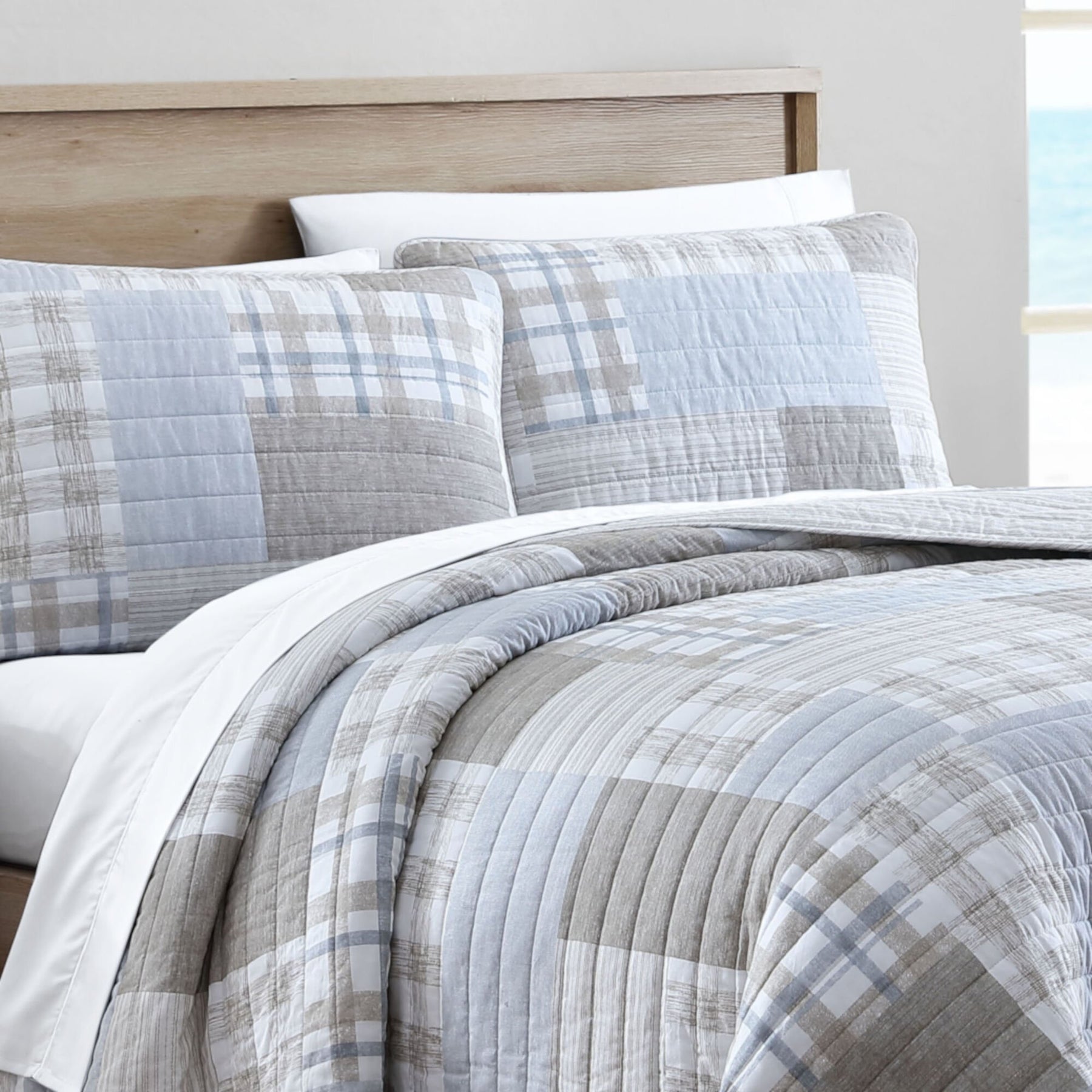 Nautica Clement Beige Full/queen Quilt-Sham Set Multi