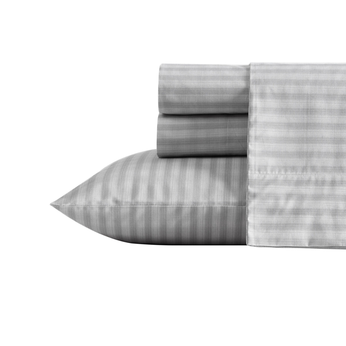 Nautica Plaid Grey Full Sheet Set Heather