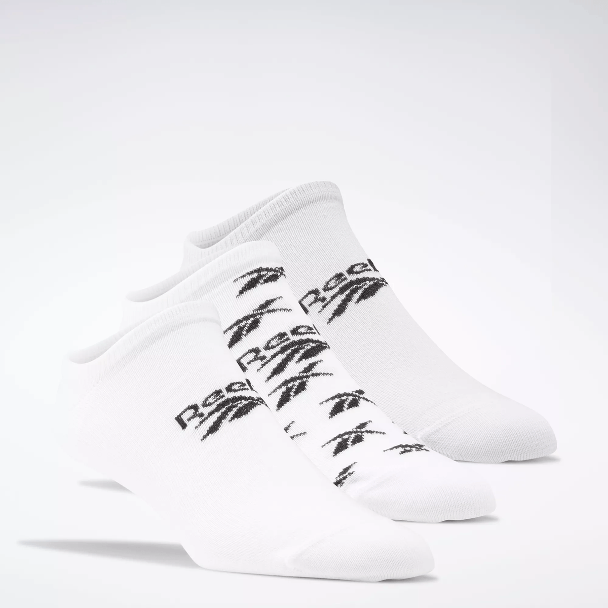 Reebok Unisex Classics Invisible Socks 3 Pairs White