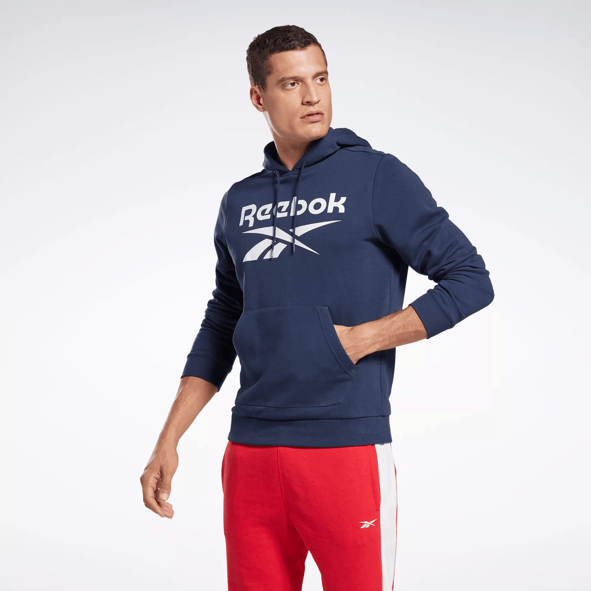 Reebok Men's Identity Big Logo Hoodie Blue