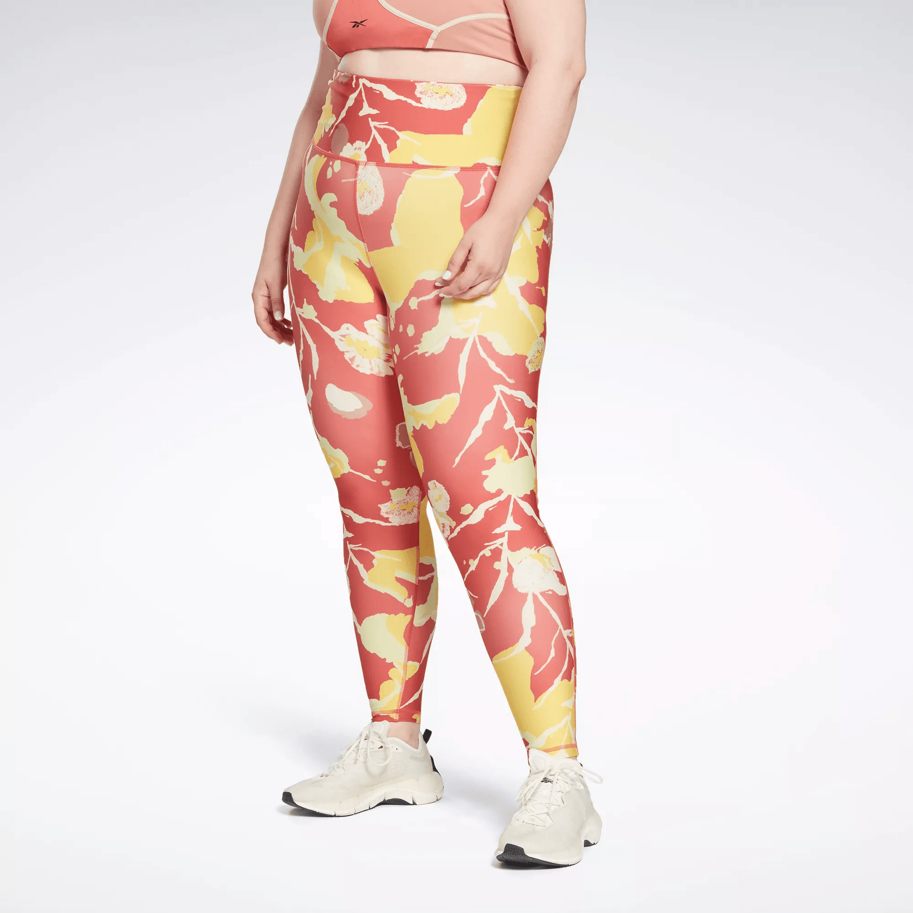 Reebok Women's MYT Printed Leggings (Plus Size) Red