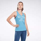 Reebok Women's Workout Ready Supremium Big Logo Tank Top Blue