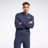 Reebok Men's Identity Fleece Vector Crew Sweatshirt Blue