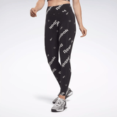 Reebok Women's Identity Cotton Printed Leggings Black