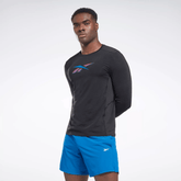 Reebok Men's ACTIVCHILL Long Sleeve Athlete T-Shirt Black