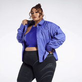 Reebok Women's Cardi B Top (Plus Size) Purple