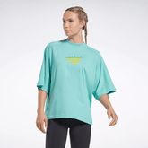 Reebok Women's Les Mills Layering T-Shirt Turquoise