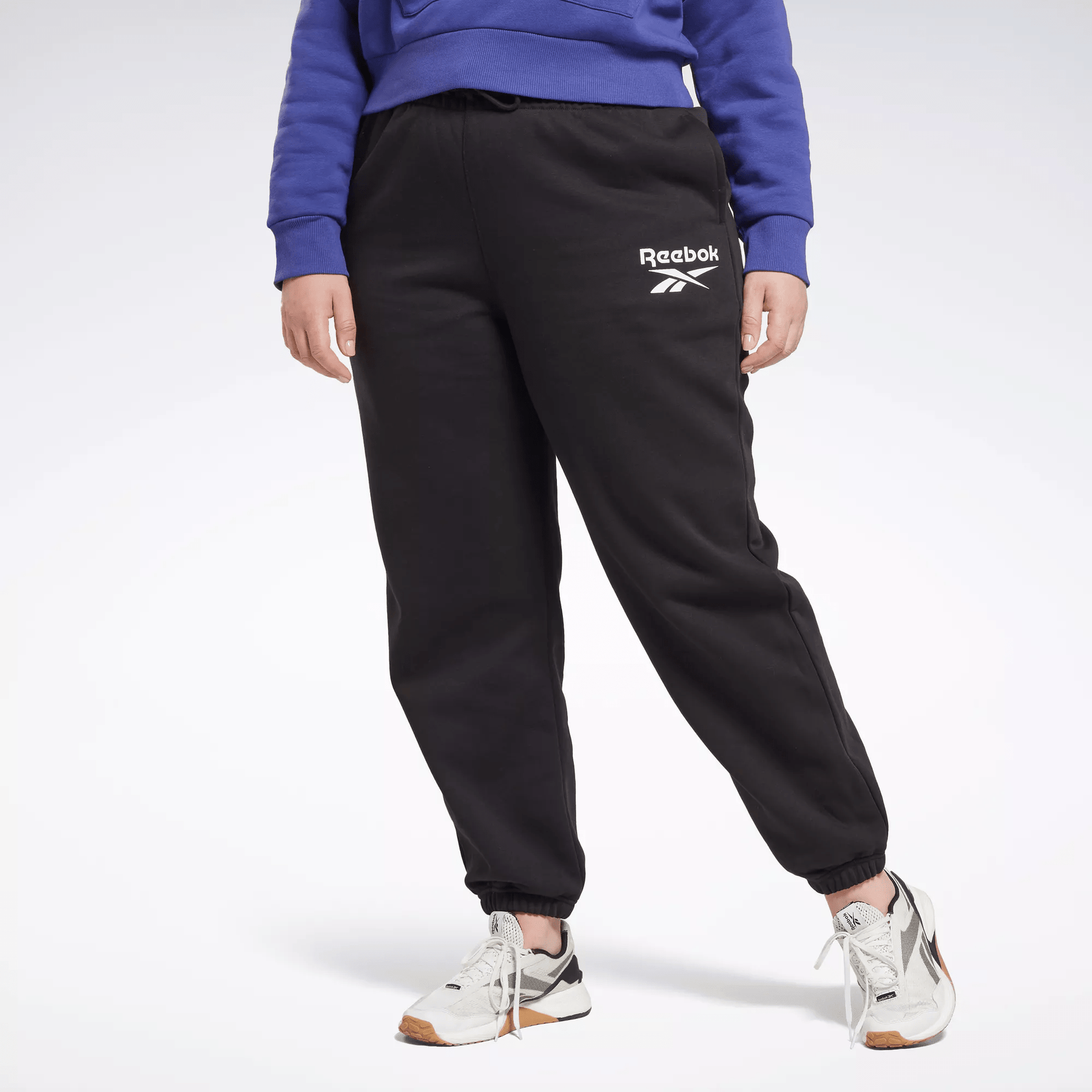 Reebok Women's Identity Logo Fleece Joggers (Plus Size) Black