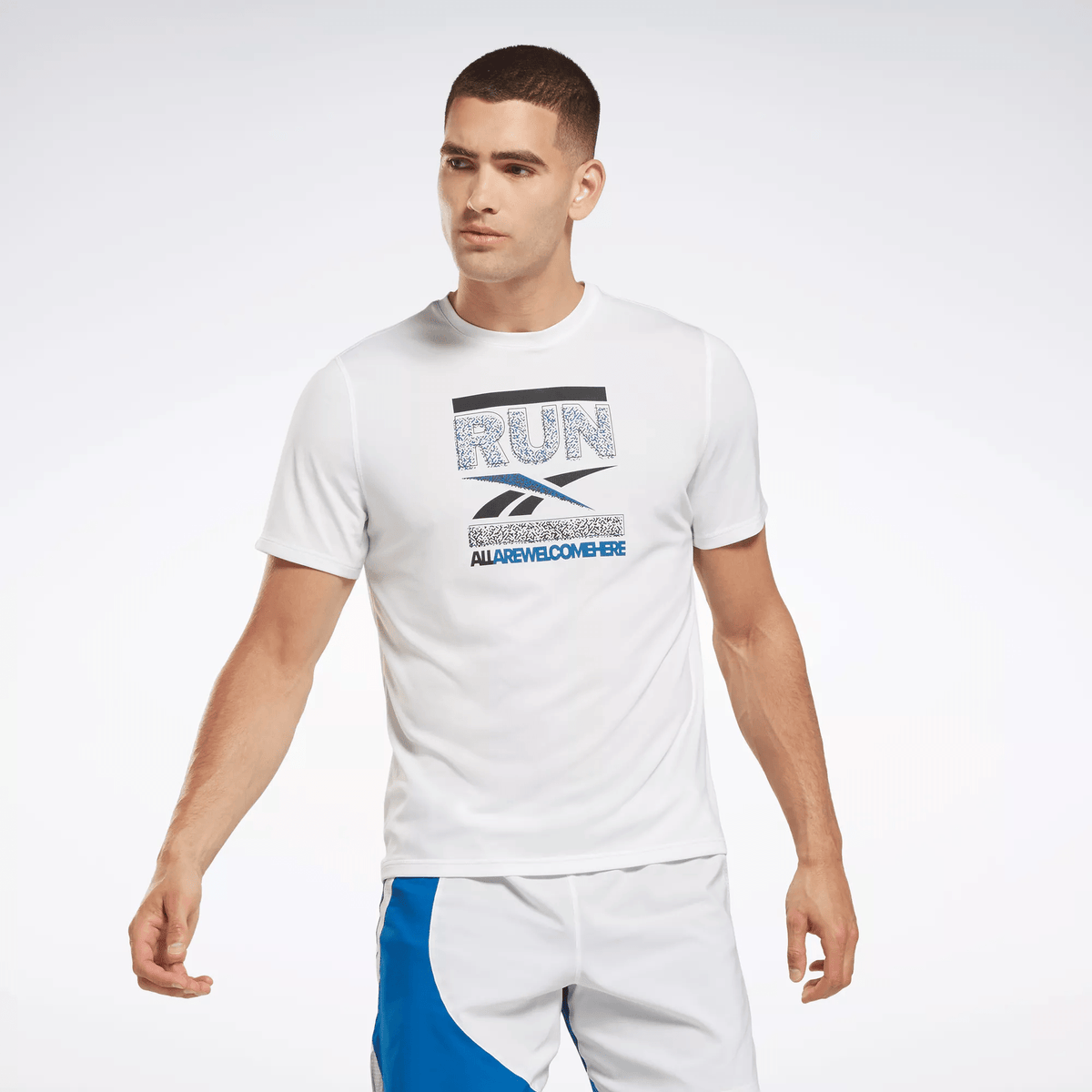 Reebok Men's Running Graphic T-Shirt White