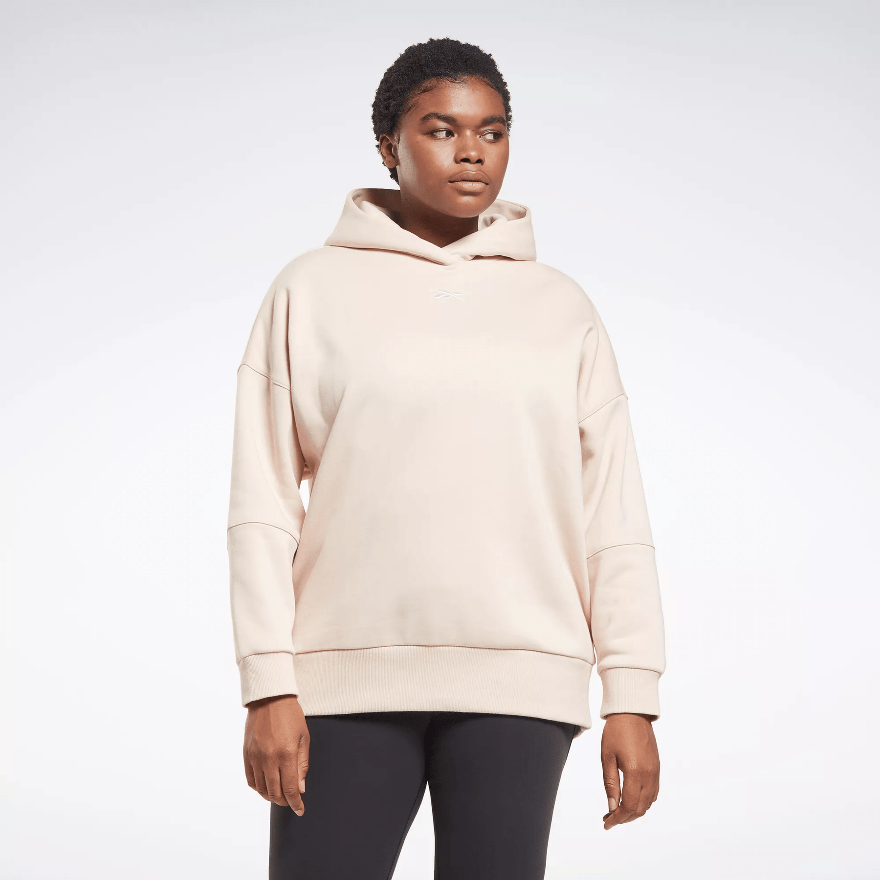 Reebok Women's Studio Recycled Oversize Hoodie (Plus Size) Beige