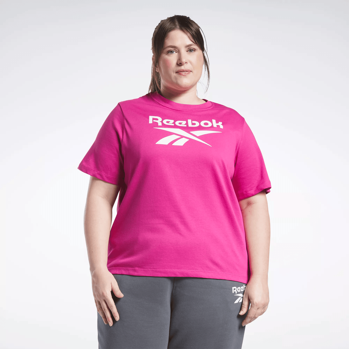 Reebok Women's Identity T-Shirt (Plus Size) Pink