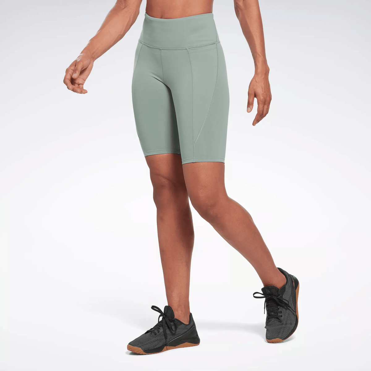 Reebok Women's Lux High-Rise Bike Shorts Green
