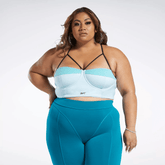 Reebok Women's Cardi B Bralette (Plus Size) Blue