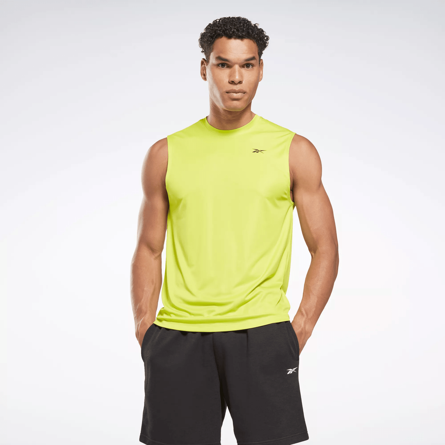 Reebok Men's Training Sleeveless Tech T-Shirt Yellow