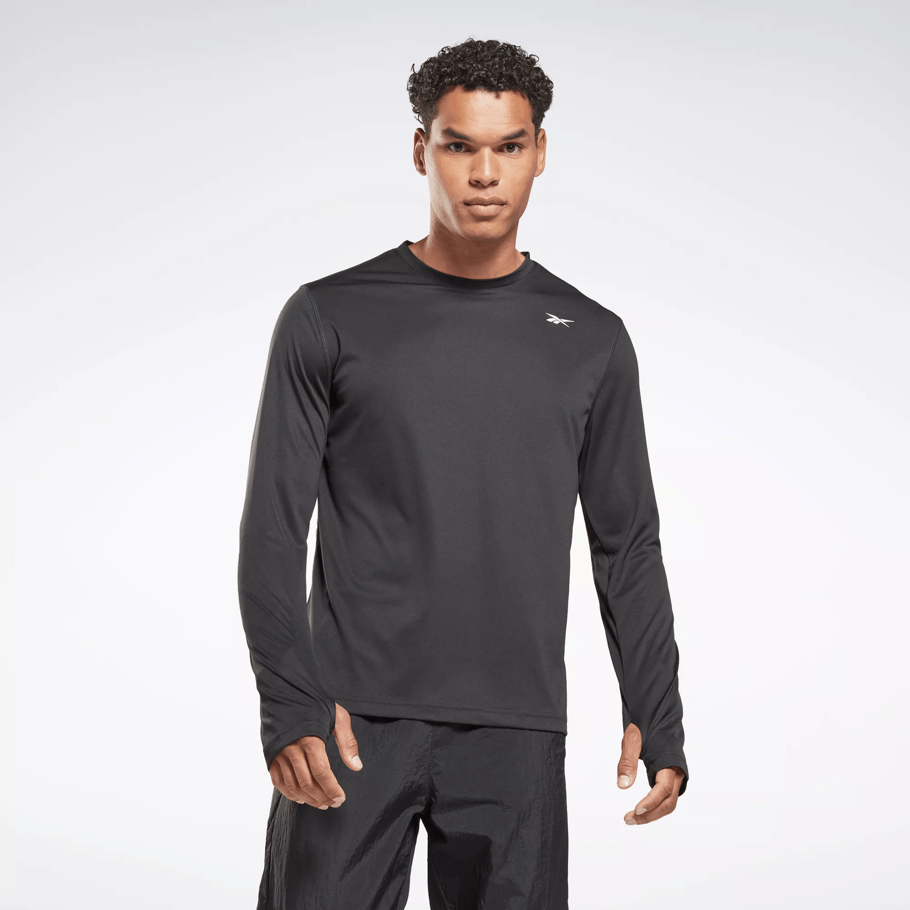 Reebok Men's Training Long Sleeve Tech T-Shirt Black