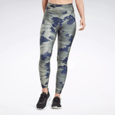 Reebok Women's Workout Ready Camo Print Tights Green