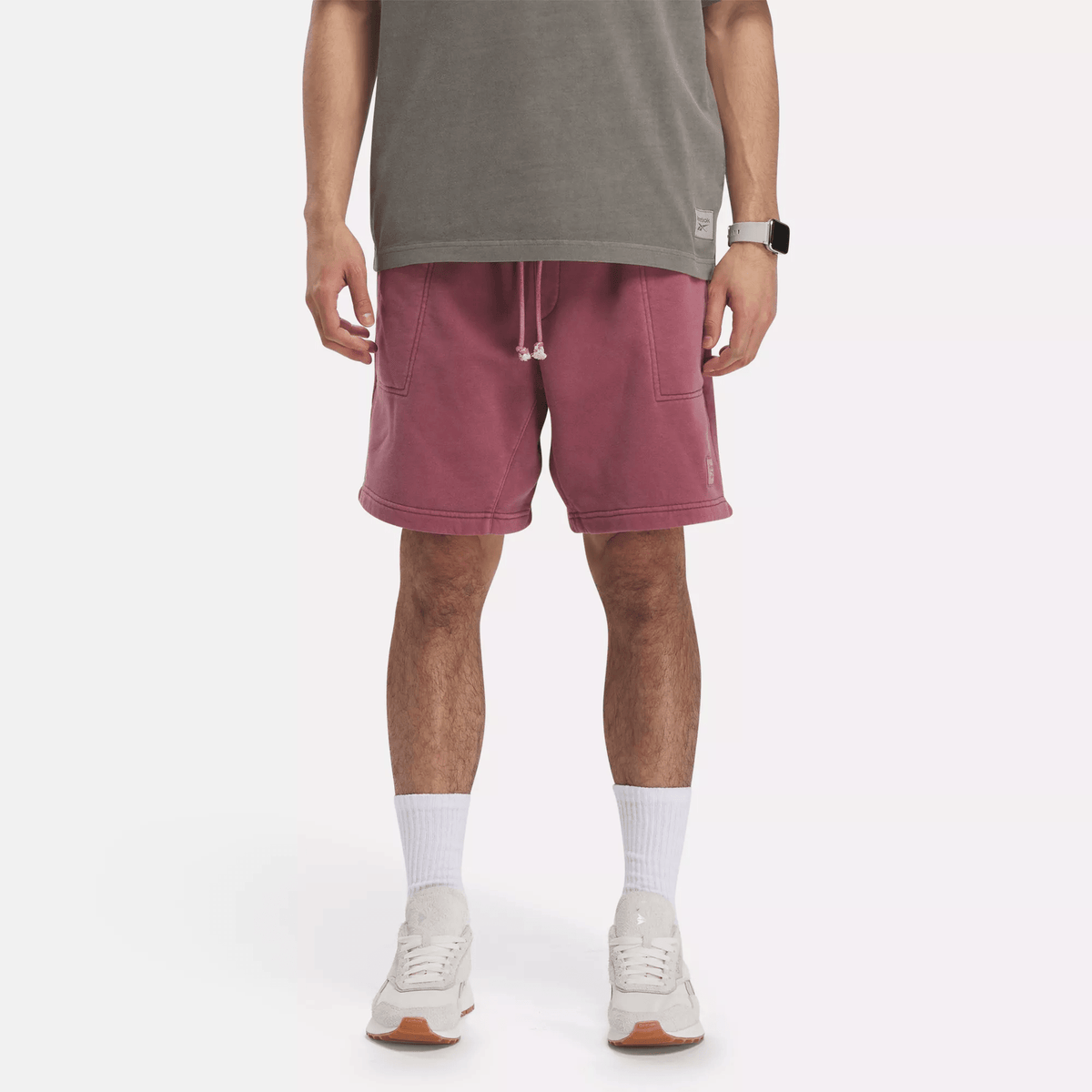 Reebok Men's Classics Natural Dye Fleece Shorts Red