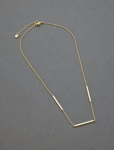 Lucky Brand 14K  Plated Bar Collar Necklace Gold