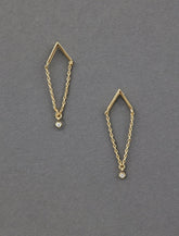 Lucky Brand 14K  Plated Chain Stud Earring Gold