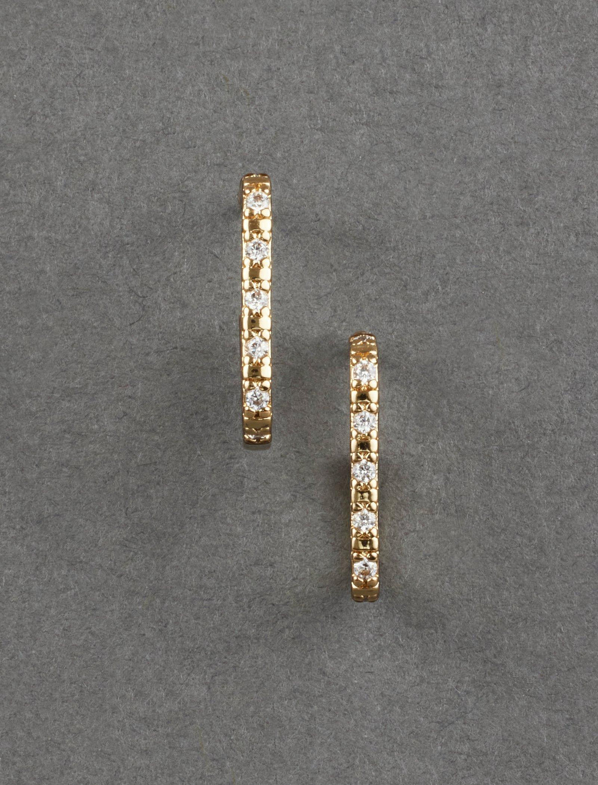 Lucky Brand 14K  Plated Pave Square Hoop Earring Gold