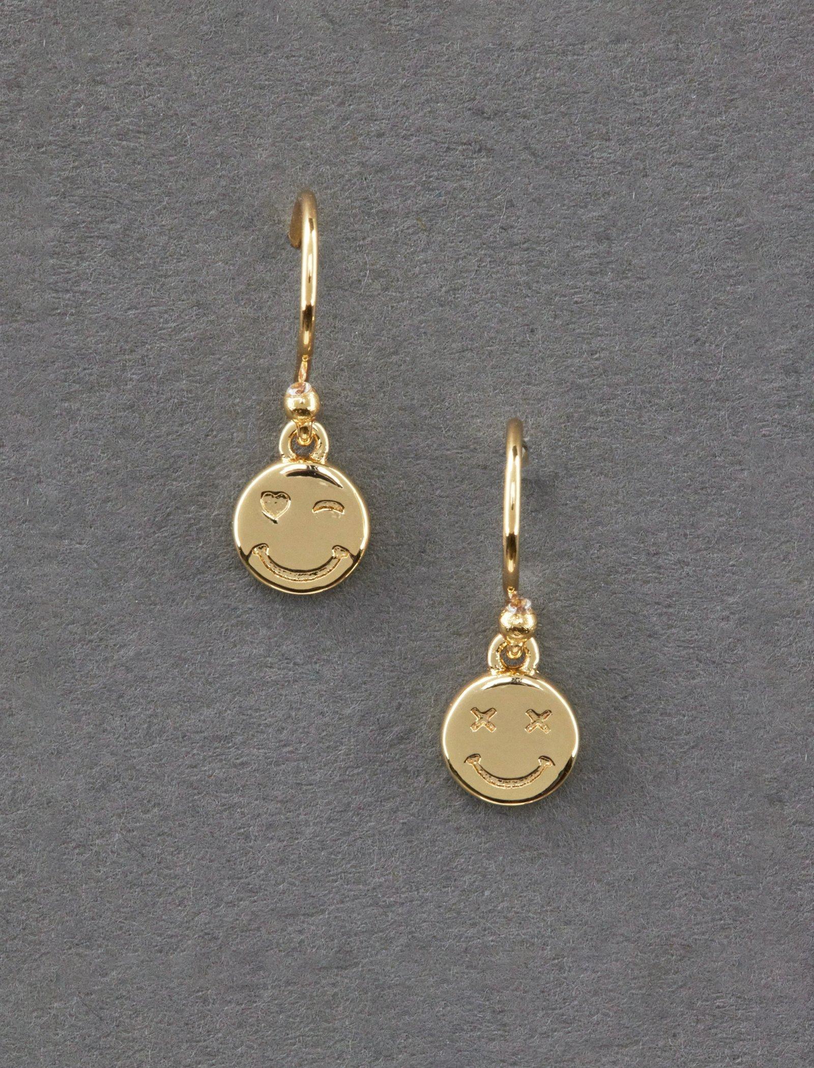 Lucky Brand 14K  Plated Smiley Earring Gold