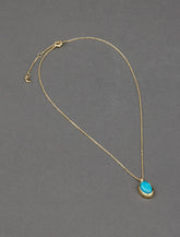 Lucky Brand 14K  Plated Turquoise Pendant Gold