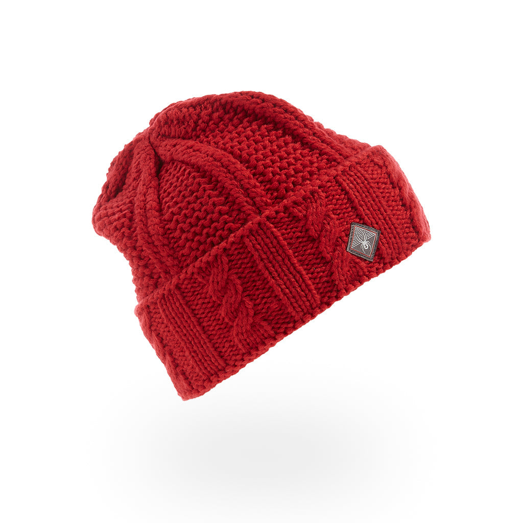 Spyder Cable Knit Hat Red