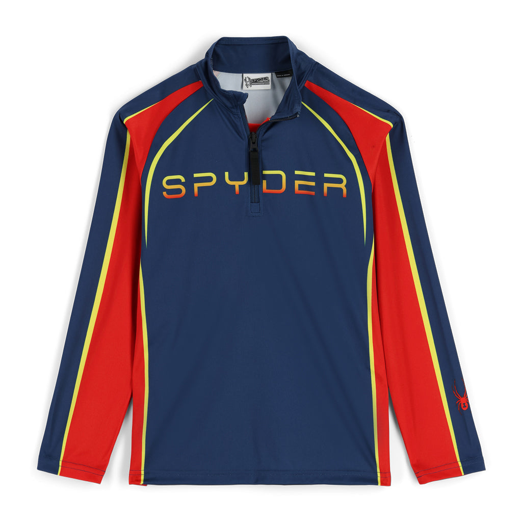 Spyder Downhill Half Zip T-Neck Blue