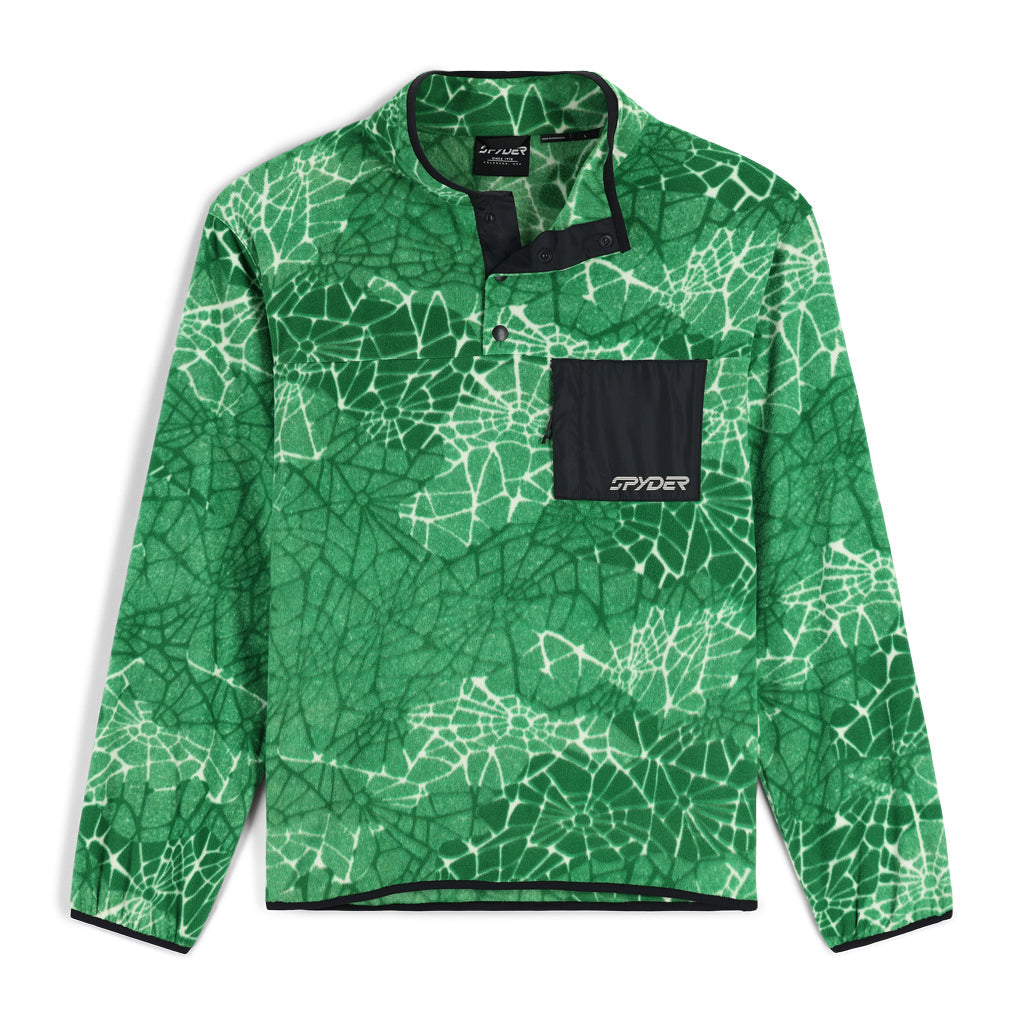Spyder Snap Lounge Pullover Fleece Jacket Green