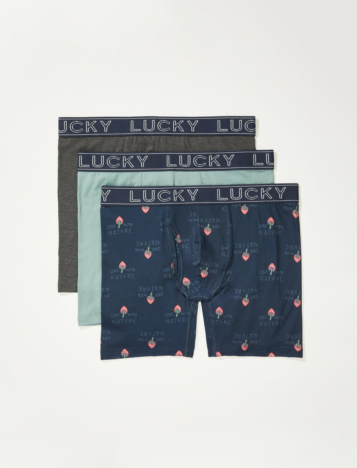 Lucky Brand 3 Pack Essential Soft Boxer Briefs Multi