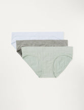 Lucky Brand 3 Pack Ribbed Pantie Set Medium Light Green